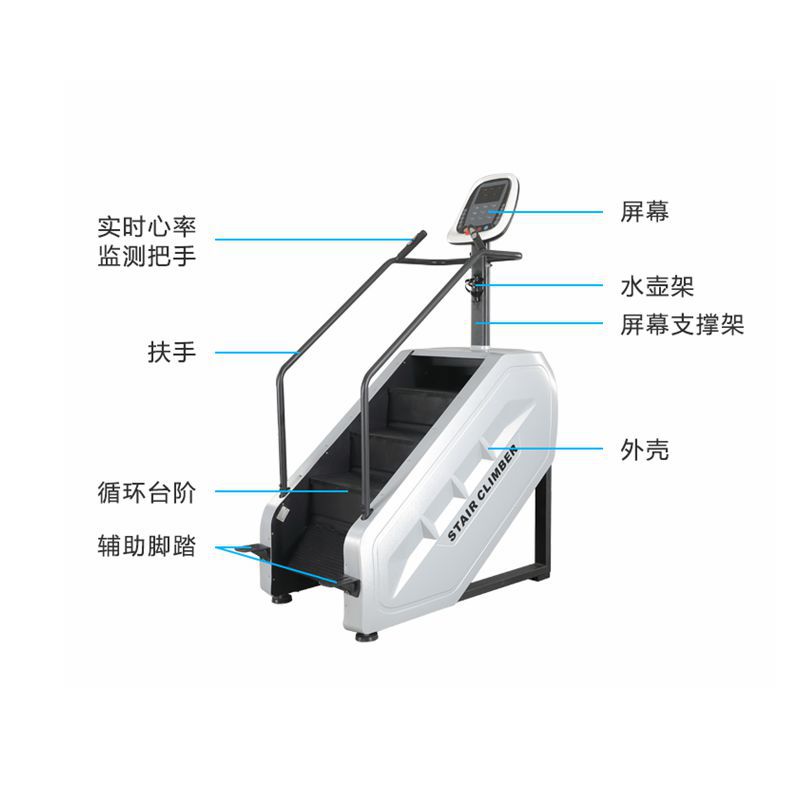 健身房商用有氧电动楼梯机攀爬机登山机台阶机健身器材爬楼机 - 图1