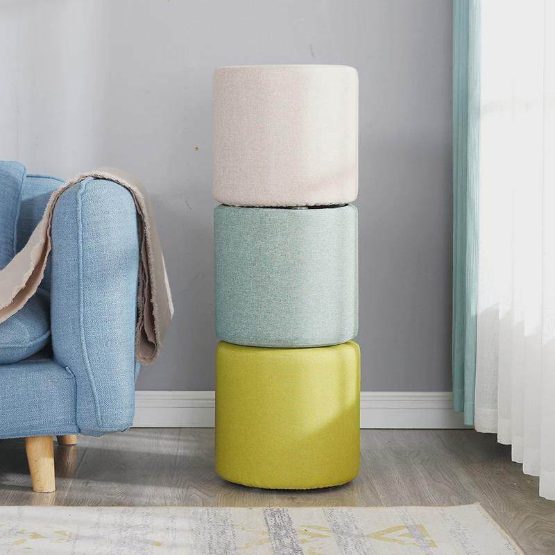 布艺小凳子家用矮凳脚踏圆凳简约客厅沙发茶几凳换鞋凳墩子小锦标,淘宝优惠券,粉丝福利购,淘宝优惠卷