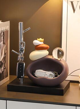 石来运转入户钥匙收纳玄关摆件客厅酒柜电视柜家居装饰品乔迁礼物