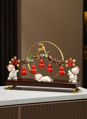 五福临门葫芦饰品入口入口大厅客厅装饰设计师风格吉祥乔迁礼品