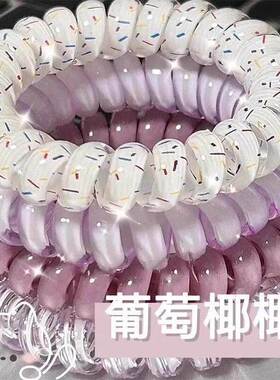 High-quality telephone wire hair ties, highly elastic polka