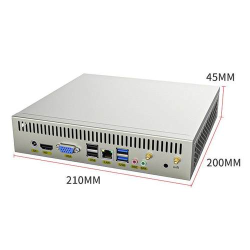 倍控I7-10510U J1900迷你型电脑主工控机6六串口RS232酷睿I3I5I7 - 图1