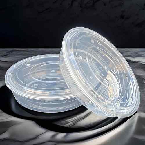 1250扁圆形一次性餐盒麻辣香锅冒菜外卖打包盒鱼圆盆龙虾饭盒加厚 - 图2