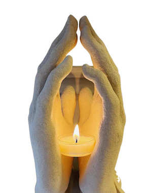 祈祷之手摆件客厅酒柜风家居玄关书房办公室办公桌面装饰品可挂墙