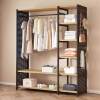 Wardrobe metal perforated board for rental housing, one-piece free assembly, small apartment wardrobe, simple floor-to-ceiling bedroom home use