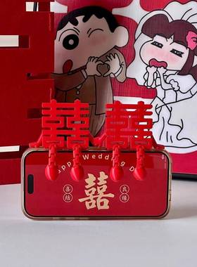 福字摆件新年装饰智能门锁装饰2026马年春节过年家居氛围感装饰