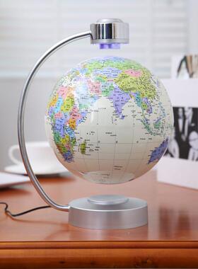 志诚8寸磁浮地球仪发光自转大号客厅办公摆件创意礼品家居摆设