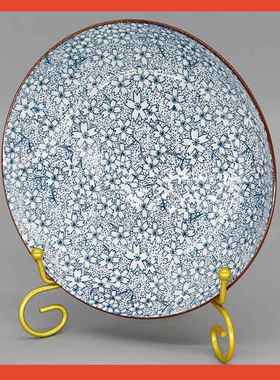 ◇圆形展示赏盘装饰盘子托架工艺品铁艺相框瓷盘架摆件普洱茶饼钟