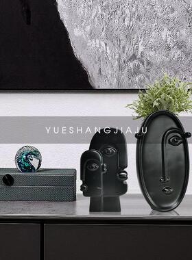 北欧INS花瓶摆件客厅插花人脸创意花器现代家居干花装饰摆件陶瓷