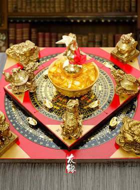 麒麟客厅貔貅ba盆铜葫芦招店铺葫芦龟龙才阵摆件四蟾才聚聚神兽金