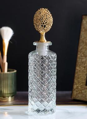 趣乐家复古怀旧杂货玻璃装饰器皿收纳瓶小器物桌台摆件香氛精油瓶