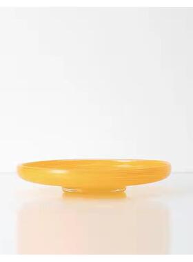 正品系外贸出口金果盘品样品红蓝绿色孤玻璃果篓过年摹刻洒红色喜