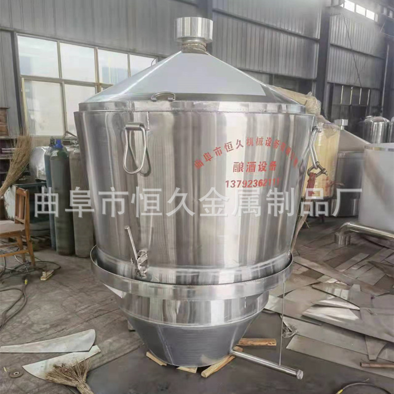 酒厂大型白酒酿酒设备 粮食酒蒸酒锅800斤双层分体不锈钢酿酒蒸锅 - 图1