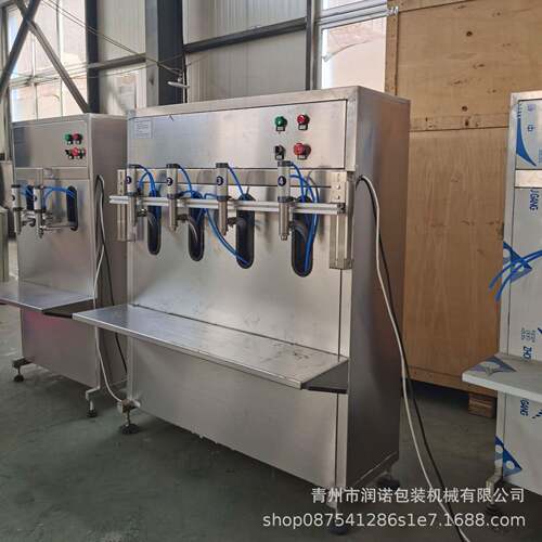 半自动食用油灌装机 4头润滑油洗衣液灌装设备柱塞式洗洁精灌装机 - 图0