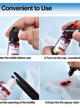 24 Colors/Set 10ML Epoxy Resin Pigment Kit Art Ink Alcohol L