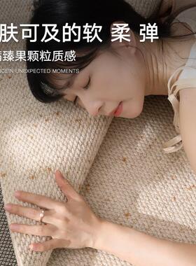新西兰羊毛编织地毯客厅法式轻奢奶油风高级感家用卧室沙发垫耐脏