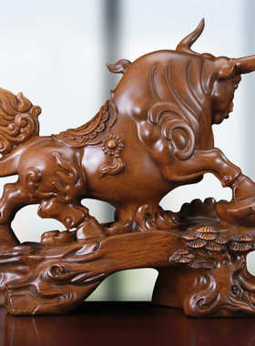 运势如虹牛摆件十二生肖牛客厅玄关酒柜装饰公司店铺乔迁开业送礼