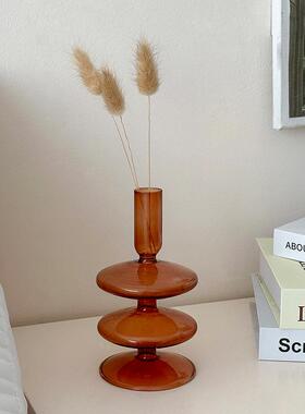 轻奢高档厅装饰件玻璃花瓶复客C759古意入户门摆创摆设桌面房间电