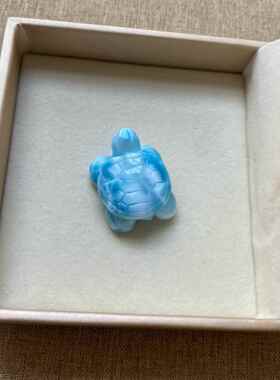 海纹石小乌龟吊坠拉利玛龙龟项坠锁骨链坠挂件规格30.4*23.5*12mm