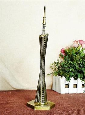 新品合金广州塔模型耀莎厂家新款做工精细小蛮腰摆件广州塔四款可
