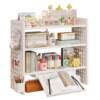 Internet celebrity popular desktop small bookshelf study table hole board storage rack student desk multi-layer storage shelf