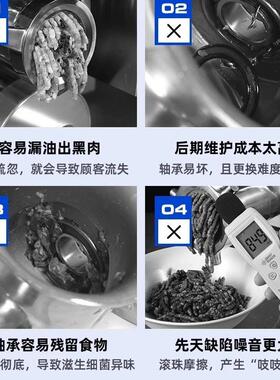 新款商用大功率台元122232型绞肉机电动不锈钢大型碎肉灌肠肉铺用