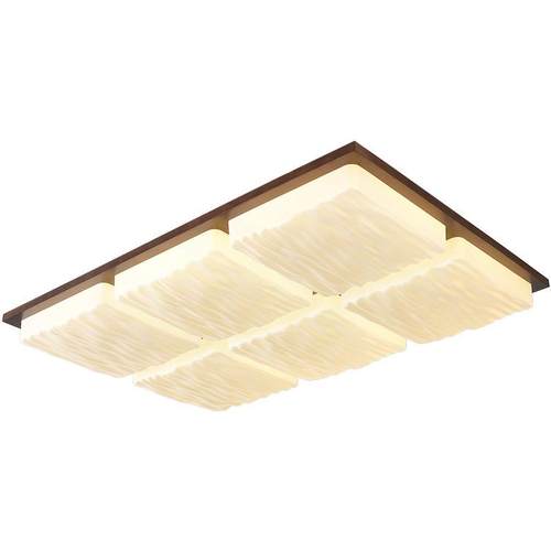 中古风客厅吸顶灯大厅主灯奶油复古胡桃木简约大气高级感卧室灯具 - 图3