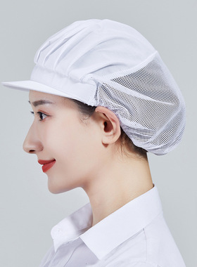 韩版厨师帽子男女食品卫生帽子
