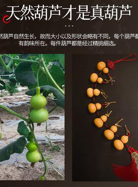 天葫然小饰葫芦串门帘装饰帘芦挂葫文玩真芦门口挂饰家居AFV客厅