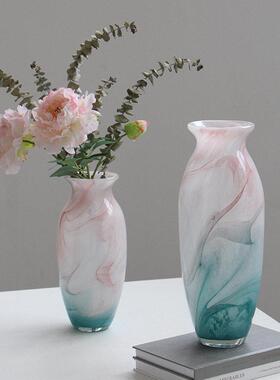 现简约水墨画手工花艺术摆件玄关餐桌装饰客厅插花花器样板间