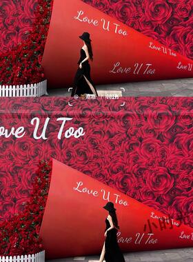 户外景区网红签到巨型花束花束摆件美丽的摄影道具布局装饰场景景