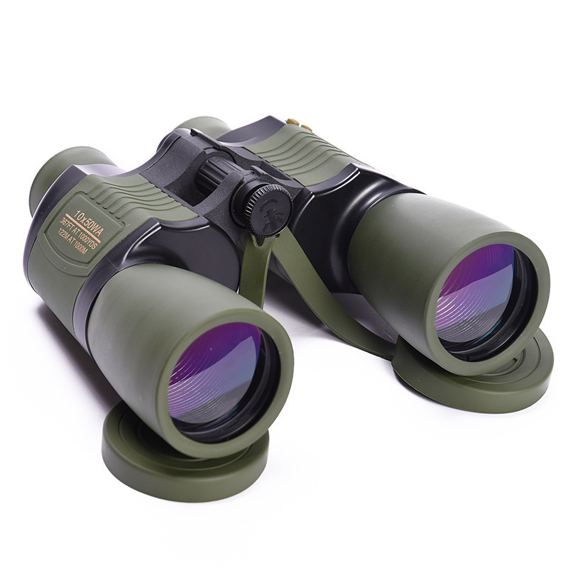 10X50高清动对焦自三色定焦户外防水微光夜灯厂视双筒望远镜单个-图1