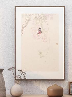 酒店民宿新中式水墨花卉装饰画玄关客厅沙发背景挂画壁画摆台禅意