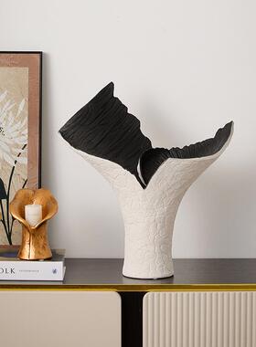 法式复古大号摆件别墅样板间高级感摆设广口插花花器民宿艺术小众