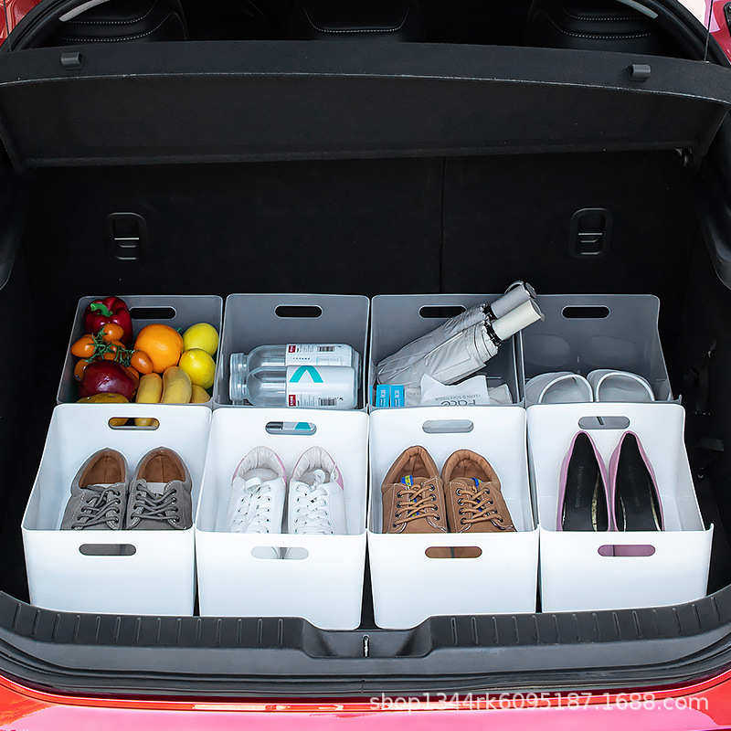 车后备箱装车载鞋盒汽车收纳专用尾箱神器车用收纳盒鞋柜小省空间,淘宝优惠券,粉丝福利购,淘宝优惠卷