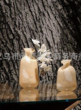 2020现简约璃花玻中古风奢家居客厅样板房装饰品摆件轻干插花花20