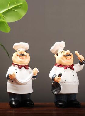 美式创意酒吧咖啡饭厅蛋糕店家居电视柜厨房装饰厨师工艺品摆饰设