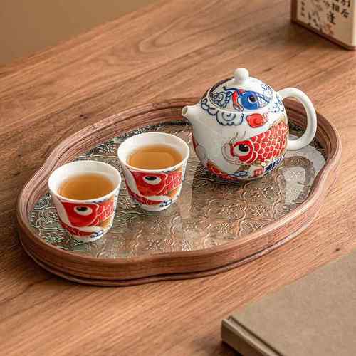 鑫祥龙纳福茶壶泡茶户外露营一壶二杯高档便携式旅行茶具套装 - 图2