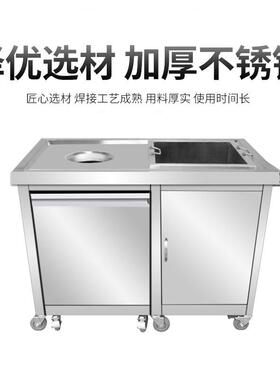 商用烧烤店酒店残渣操作台面馆收污台大容量收残台餐具垃圾桶饭店