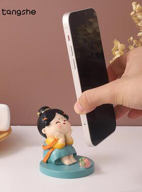 古风唐仕女手机支架小摆件创意家居装饰品客厅办公室桌面女生礼物