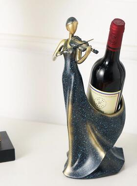 高档创酒架工摆件客家居装饰品酒柜电厅视柜现代意轻奢高档艺品办