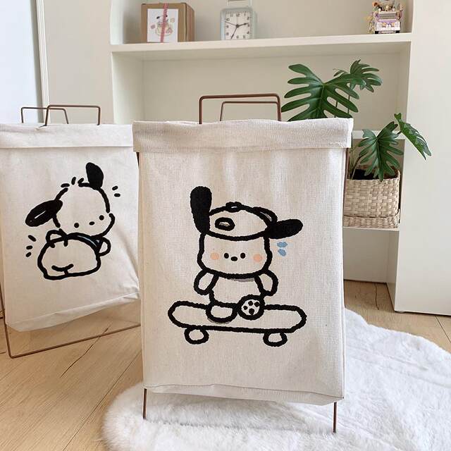 Dirty laundry basket dirty clothes storage basket household ins cute pacchard dog fold dirty clothes basket dormitory put clothes waterproof