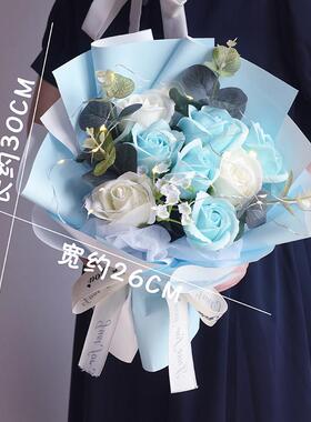 香皂玫瑰花束送女生孩子闺蜜仿真永生花手捧花毕业幼儿园生日礼物