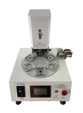 PPX气动冰箱贴机器50*50mm自动徽章机一出六电动旋转磁吸胸章压机