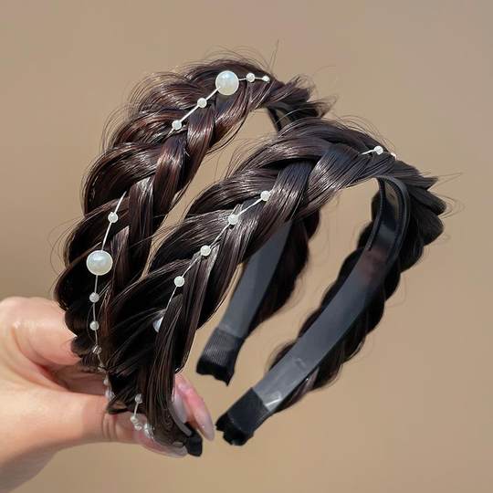 Hairpin ~ 2025 new fishbone braid wig headband