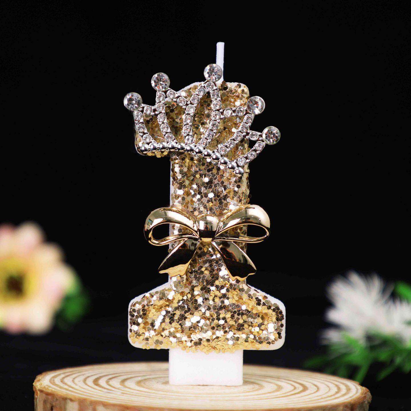 轻奢网红金色皇冠生日数字蜡烛儿童周岁蛋糕装饰女生18岁派对布置,淘宝优惠券,粉丝福利购,淘宝优惠卷