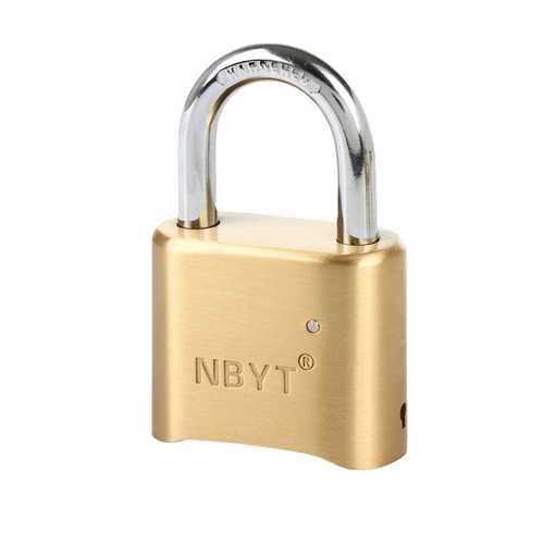 密码挂锁铜铁门/仓库货车大门4位大号长挂锁铜特大号密码锁挂锁 - 图3