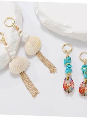 Ethnic style beach Ladies natural shell jewelry earrings饰品