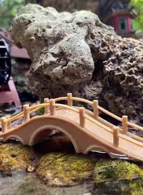 古建筑桥书房微景观模型造景鱼缸流水摆件假山流水摆件国风摆件