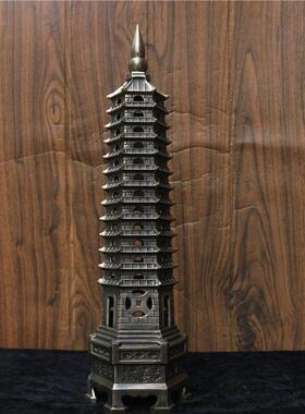 文昌铜塔13层龟塔儿童书房桌面办公室9层宝塔客厅装饰工艺品